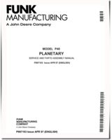 John Deere P40 Planetary Transmission Servece and Parts Assembly Manual (P997103)