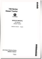 John Deere 720 (SN: 7200000-) and 730 (SN: 7300000-) Diesel Tractors Service Manual (SM2020)