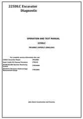 TM10082 - John Deere 225DLC Excavator Diagnostic, Operation and Test Service Manual