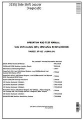 TM10227 - John Deere 315SJ Side Shift Loader (SN:-BE315SJ300868) Diagnostic, Operation & Test Manual