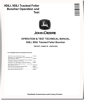 John Deere 909J and 959J Tracked Feller Bunchers Operation and Test Manual (TM10272)