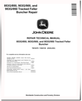 John Deere 853G, 903G, 953G, TimberJack 850, 900 and 950 Tracked Feller Bunchers Repair Manual (TM10275)