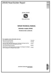 TM10406 - John Deere 2954D Road Builder Delimber Service Repair Technical Manual