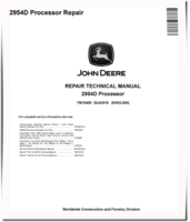 John Deere 2954D Processors Repair Manual (TM10409)