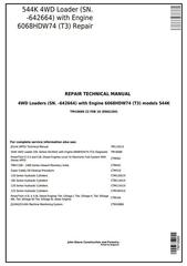 TM10689 - John Deere 544K 4WD Loader (SN. -642664) with Engine 6068HDW74 (T3) Service Repair Manual