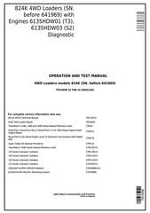 TM10698 - John Deere 824K 4WD Loader (SN.before 641969) Diagnostic, Operation & Test Service Manual