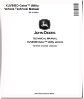 John Deere XUV855D (SN. from 010001) Gator Utility Vehicles Technical Manual (TM107219)