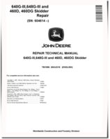 John Deere 640G-III, Timberjack 460G Skidders, 648G-III and Timberjack 460DG Grapple Skidders Repair Manual (TM1086)