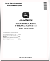 John Deere D450 Self-Propelled Windrowers Repair Manual (TM108819)