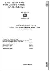 TM111519 - John Deere 1770NT 16-Row Planter Frame (SN.740101-745000) Diagnostic Service Manual
