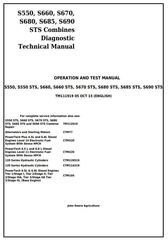 TM111919 - John Deere S550, S660, S670, S680, S685, S690 STS Combines Diagnostic Service Manual