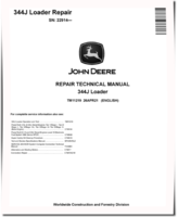 John Deere 344J (SN. from 22914) Compact 4WD Loaders Repair Manual (TM11219)