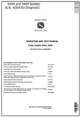 TM11329 - John Deere 540H Cable Skidder, 548H Grapple Skidder (SN.-630435) Diagnostic Service Manual