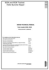 TM11624 - John Deere 903K and 953K Tracked Feller Buncher Service Repair Technical Manual