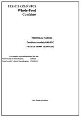 TM116719 - John Deere 4LZ-2.5 (R40 STC) Whole-Feed Combine Diagnostic and Repair Technical Manual