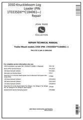 TM11720 - John Deere 335D (SN.C184061-) Knuckleboom Trailer Mount Log Loader Servcie Repair Manual