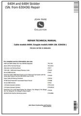 TM11811 - John Deere 640H and 648H (SN. from 630436) Skidders Service Repair Technical Manual