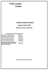 TM12052 - John Deere 755K Crawler Loader Service Repair Technical Manual