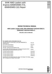 TM12108 - John Deere 644K Loader (SN.642444-658217) w.Engine 6068HDW80, 6068HDW83 Service Repair Manual
