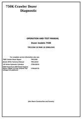 TM12266 - John Deere 750K Crawler Dozer Diagnostic, Operation and Test Service Manual