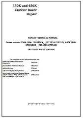 TM12289 - John Deere 550K and 650K Crawler Dozer Service Repair Technical Manual