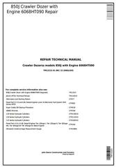 TM12323 - John Deere 850J Crawler Dozer with Engine 6068HT090 Service Repair Technical Manual