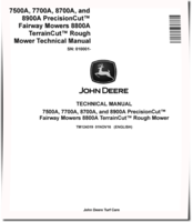 John Deere PrecisionCut™ 7500A, 7700A, 8700A, 8900A Fairway Mowers and TerrainCut™ 8800A Rough Mowers Technical Manual (TM124319)