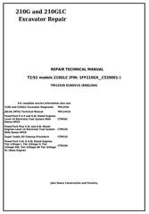 TM12539 - John Deere 210G and 210GLC (PIN: 1FF210GX__C520001-) T2/S2 Excavator Service Repair Manual