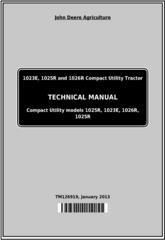 TM126919 - John Deere 1023E, 1025R, 1026R Compact Utility Tractor Technical Service Manual
