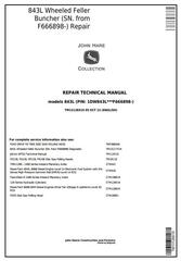 TM13128X19 - John Deere 843L Wheeled Feller Buncher (SN. F666898-) Service Repair Technical Manual