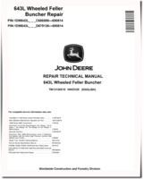 John Deere 643L Wheeled Feller Bunchers Repair Manual (TM13130X19)