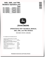 John Deere 640L Skidders, 648L and 748L Grapple Skidders Operation and Test Manual (TM13135X19)