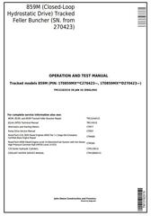 TM13182X19 - John Deere 859M (Closed-Loop Hyd.Drv) Feller Buncher (SN.270423-) Diagnostic Manual