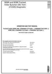 TM13233X19 - John Deere 909M, 959M (SN.271505-) Track Feller Buncher Diagnostic & Test Service Manual