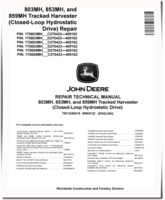John Deere 803MH, 853MH and 859MH (Closed Loop Hydrostatic Drive) Tracked Harvesters Repair Manual (TM13246X19)