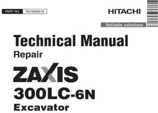 Hitachi Zaxis 300LC-6N Excavator Service Repair Technical Manual (TM13266X19)
