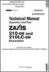 TM13352X19 - Hitachi Zaxis 210-6N and Zaxis 210LC-6N Excavator Diagnostic, Operation and Test Manual