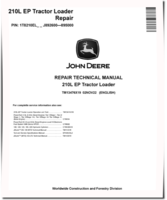 John Deere 210L EP (SN: J892600-895000) Tractor Loaders Repair Manual (TM13476X19)