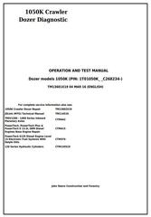 TM13601X19 - John Deere 1050K Crawler Dozer Diagnostic, Operation and Test Service Manual