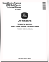 John Deere Select Series X590 Multi-Terrain Lawn Tractors (SN. from 100001) Technical Manual (TM136919)