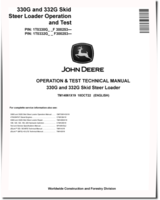 John Deere 330G and 332G Skid Steer Loaders (SN. from F300253) Operation and Test Manual (TM14061X19)