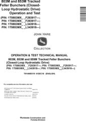 John Deere 803M,853M (SN.F293917-,L343918-) Feller Buncher(Closed-Loop) Diagnostic Manual TM14085X19