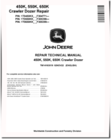 John Deere 450K, 550K and 650K Crawler Dozers (SN. from  F304771) Repair Manual (TM14163X19)