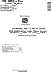 John Deere 320G, 324G Skid Steer Loader w.Manual Controls Operation & Test Service Manual (TM14299X19)