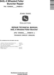 John Deere 843L-II Wheeled Feller Buncher Repair Technical Manual (TM14330X19)