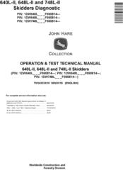 John Deere 640L-II, 648L-II and 748L-II Skidders Operation & Test Technical Manual (TM14333X19)