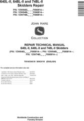 John Deere 640L-II, 648L-II and 748L-II Skidders Repair Technical Manual (TM14334X19)