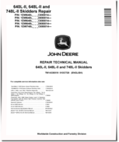 John Deere 640L-II Cable Skidders, 648L-II and 748L-II Grapple Skidders (SN. from C/D690814) Repair Manual (TM14338X19)