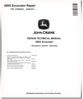 John Deere 200G (SN. from D020101) Crawler Excavators Repair Manual (TM14376X19)