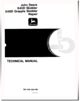 John Deere 540D Skidders and 548D Grapple Skidders Repair Manual (TM1438)
